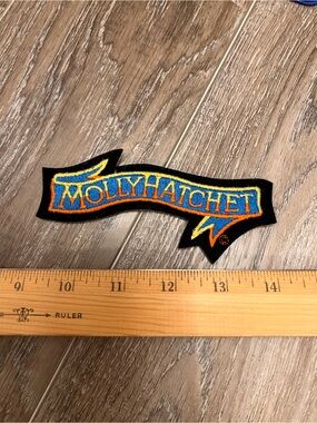 1980s Original Molly Hatchet promo flocked embroidered patch